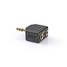 Stereoäänisovitin | 3.5 mm uros | 2x 3.5 mm naaras | Kullattu | Suora | ABS-Muovi | Musta | 10 kpl | Muovipussi - Audioadapterit - 5412810298785 - 4