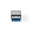 USB-A Sovitin | USB 3.2 Gen 1 | USB-A Uros | USB-C Naaras | 5 Gbps | Pyöreä | Niklattu | Hopea | Laatikko kannella ja ikkunalla - Tietokone ja verkko - 5412810334445 - 10