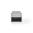 USB-A Sovitin | USB 3.2 Gen 1 | USB-A Uros | USB-C Naaras | 5 Gbps | Pyöreä | Niklattu | Hopea | Laatikko kannella ja ikkunalla - Tietokone ja verkko - 5412810334445 - 20