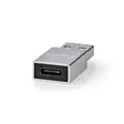 USB-A Sovitin | USB 3.2 Gen 1 | USB-A Uros | USB-C Naaras | 5 Gbps | Pyöreä | Niklattu | Hopea | Laatikko kannella ja ikkunalla - Tietokone ja verkko - 5412810334445 - 41