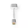 USB-C Sovitin | USB 3.2 Gen 1 | USB-C Uros | DisplayPort Naaras / USB-C Naaras | 4K@60Hz | Power delivery | 0.20 m | Pyöreä | Kullattu | Nailon / Punottu | Hopea | Laatikko kannella ja ikkunalla - Tietokone ja verkko - 5412810331765 - 10