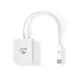 USB-C Sovitin | USB 3.2 Gen 1 | USB-C Uros | VGA Naaras | 1080p | 5 Gbps | 0.20 m | Pyöreä | Niklattu | PVC | Valkoinen | Muovipussi - Tietokone ja verkko - 5412810319855 - 1