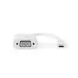USB-C Sovitin | USB 3.2 Gen 1 | USB-C Uros | VGA Naaras | 1080p | 5 Gbps | 0.20 m | Pyöreä | Niklattu | PVC | Valkoinen | Muovipussi - Tietokone ja verkko - 5412810319855 - 10