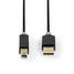 USB kaapeli | USB 2.0 | USB-A Uros | USB-B Uros | 480 Mbps | Kullattu | 2.00 m | Pyöreä | PVC | Antrasiitti | Laatikko - Tietokone ja verkko - 5412810263455 - 6