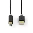 USB kaapeli | USB 2.0 | USB-A Uros | USB-B Uros | 480 Mbps | Kullattu | 2.00 m | Pyöreä | PVC | Antrasiitti | Laatikko - Tietokone ja verkko - 5412810263455 - 10