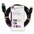 USB kaapeli | USB 2.0 | USB-A Uros | USB-C Uros | 15 W | 480 Mbps | Niklattu | 3.00 m | Pyöreä | PVC | Musta | Label - Tietokone ja verkko - 5412810421695 - 66