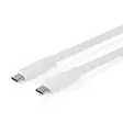 USB kaapeli | USB 3.2 Gen 1 | USB-C Uros | USB-C Uros | 60 W | 4K@60Hz | 5 Gbps | Niklattu | 1.50 m | Pyöreä | Silikoni | Valkoinen | Laatikko - Tietokone ja verkko - 5412810417995 - 40