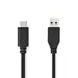 USB kaapeli | USB 3.2 Gen 2 | USB-A Uros | USB-C Uros | 60 W | 10 Gbps | Niklattu | 1.00 m | Pyöreä | PVC | Musta | Label - Tietokone ja verkko - 5412810422005 - 1