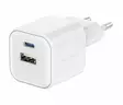 Swissten GaN USB-C 20W PD & USB-A 18W QC 3.0 -laturi - Verkkolaturit - 8595217484405 - 1