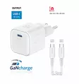 Swissten GaN+ USB-C 20W -laturi + USB-C/USB-C-kaapeli - Verkkolaturit - 8595217484375 - 1