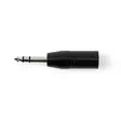 XLR adapteri | XLR 3-Pin uros | 6.35 mm uros | Niklattu | Suora | Metalli | Musta | 1 kpl | Muovipussi - Audioadapterit - 5412810296255 - 1