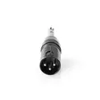 XLR adapteri | XLR 3-Pin uros | 6.35 mm uros | Niklattu | Suora | Metalli | Musta | 1 kpl | Muovipussi - Audioadapterit - 5412810296255 - 10