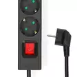 Jatkojohto | Maadoitettu virtaliitin / Tyyppi F (CEE 7/7) | 5-suuntainen | 1.50 m | 3680 W | 16 A | USB Liitäntä | On/off-kytkin | Musta - Jatkojohdot - 5412810481675 - 45