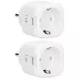 Älykäs Wi-Fi-pistoke energiamittarilla 16A 3680W 2-pack Valkoinen - Älypistorasiat - 8712412586325 - 45
