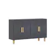 Anthracite Konsoli - Moderni ja Tyylikäs Huonekalu | 100% Melamiinipinnoitettu | 120x73,6x29,6 cm | Kestävä ja Tilava -  - 19-19-8684283501915 - 5