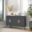 Anthracite Konsoli - Moderni ja Tyylikäs Huonekalu | 100% Melamiinipinnoitettu | 120x73,6x29,6 cm | Kestävä ja Tilava -  - 19-19-8684283501915 - 3