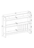 Anthrasiitti Keittiöhylly - 100% Melamiinipinnoitettu Lastulevy, 85x15x65 cm, Useita Hyllyjä, Seinään Kiinnitettävä - - 19-19-8683342216005 - 1
