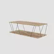 Atlantic Pine Black Olohuoneen Kalustesetti - 100% Melamiinipinnoitettu Lastulevy, 18mm, Metallirunko, TV-taso 150x93x30cm - Huonekalut - 8683742690115 - 5