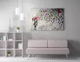 Banksy Multivärinen Koristeellinen Kangastaulu 70x100 cm - Puukehys 2x3 cm - 50% Puuvilla/50% Polyesteri - Taulut ja kehykset - 8683342479035 - 2