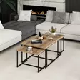 Sijoituspöytä (3 osaa), saksanpähkinä, 90x42x60 cm, kestävä, tilaa säästävä - Pöydät - 8683742465775 - 2