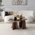 Sohvapöytä - Kultainen Pähkinä - 100% Melamiinipinnoitettu Lastulevy - 60x40x60 cm - PVC Reunanauhat - Purettava - Sohvapöydät - 8684282402565 - 5
