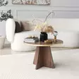 Sohvapöytä - Kultainen Pähkinä - 100% Melamiinipinnoitettu Lastulevy - 60x40x60 cm - PVC Reunanauhat - Purettava - Sohvapöydät - 8684282402565 - 2