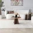 Sohvapöytä - Kultainen Pähkinä - 100% Melamiinipinnoitettu Lastulevy - 60x40x60 cm - PVC Reunanauhat - Purettava - Sohvapöydät - 8684282402565 - 1