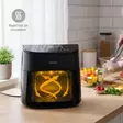 Digitaalinen XXXL Kuumailmakeitin | 7,6 l | 60 minuutin ajastin | 8 Ohjelmaa | Katseluikkuna | Esilämmitys/Lämpimänäpito/Ravistusmuistutus | Musta - Airfryerit - 8711902102595 - 52