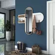 Elegantti Valkoinen Pähkinä Hall Stand - 100% Melamiinipinnoitettu E1 Laatu Lastulevy, 18mm, 125x120x12cm, Monikäyttöinen - Eteiskaapit - 8683743374915 - 2