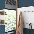 Elegantti Valkoinen Pähkinä Hall Stand - 100% Melamiinipinnoitettu E1 Laatu Lastulevy, 18mm, 125x120x12cm, Monikäyttöinen - Eteiskaapit - 8683743374915 - 5
