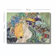 Gustav Klimt - Koristeellinen Canvas-taulu, 70x100 cm, Monivärinen, 100% Puukehys, Seinäkoriste, Elegantti Sisustus - Taulut ja kehykset - 8683342791625 - 3