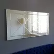 Hopeapeili 130x65 cm - MDF, Säädettävä, Seinäkiinnitys, Yksi Paketti, Asennettu, Tyylikäs Sisustusratkaisu - Peilit - 8681875708295 - 2