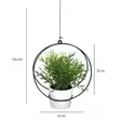 Jardiniere Musta 25 cm Halkaisija, 125 cm Korkeus - Tyylikäs ja Kestävä Koriste Puutarhaan, Sisältää Koukku ja Köysi - Kukkatelineet ja kasvutuet - 8684282617785 - 3