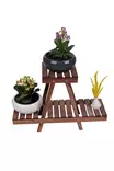 Jardiniere, saksanpähkinä, 50 cm x 70 cm x 24 cm, elegantti, monipuolinen - Kukkatelineet ja kasvutuet - 8683342261715 - 1