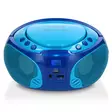 Kannettava FM-radio CD/MP3/USB-mikrofoni ja valotehosteet Sininen - Radiot ja MP3/4-soittimet - 8711902035015 - 42