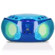 Kannettava FM-radio CD/MP3/USB-mikrofoni ja valotehosteet Sininen - Radiot ja MP3/4-soittimet - 8711902035015 - 13