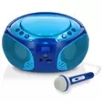 Kannettava FM-radio CD/MP3/USB-mikrofoni ja valotehosteet Sininen - Radiot ja MP3/4-soittimet - 8711902035015 - 14