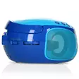 Kannettava FM-radio CD/MP3/USB-mikrofoni ja valotehosteet Sininen - Radiot ja MP3/4-soittimet - 8711902035015 - 16