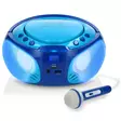 Kannettava FM-radio CD/MP3/USB-mikrofoni ja valotehosteet Sininen - Radiot ja MP3/4-soittimet - 8711902035015 - 10