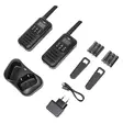 Kannettava radioasema PNI PMR R80 PRO, 2 kpl sarja, 0,5W, 16 kanavaa, vedenpitävä IP67, LED-taskulamolla, SOS-painike, VOX, USB-C - PNI tuotteet - 5949066530425 - 5