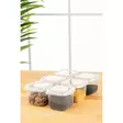Keittiötarvikkeet: Valkoinen Säilytyslaatikko 6 kpl, 100% Muovia, Mikroaaltouuni- ja Astianpesukoneenkestävä, 10x10x9,5 cm/550 ml - Eväsrasiat ja ruoansäilytysastiat - 8683742869085 - 2