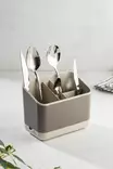 Keittiötarvikkeiden Beige Järjestelijä - 100% Muovia, Koko 16,5 x 10 x 14 cm, Konepestävä, Tyylikäs ja Kestävä - Päivittäiskeittiötarvikkeet - 8684283210695 - 2