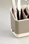 Keittiötarvikkeiden Beige Järjestelijä - 100% Muovia, Koko 16,5 x 10 x 14 cm, Konepestävä, Tyylikäs ja Kestävä - Päivittäiskeittiötarvikkeet - 8684283210695 - 4