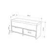 Kenkäkaappi Hitit Väri, 100% Melamiinipinnoitettu Lastulevy, 18 mm, 106x50x34 cm, Pehmeästi Sulkeutuvat Saranat - Kenkäkaapit - 8684282587415 - 6