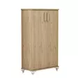 Kenkäkaappi, Huonekalut, Pähkinä, 100% Melamiinipinnoitettu Lastulevy, 72x120x32,5 cm, Useita Hyllyjä, Seinäkiinnitys - Kenkäkaapit - 8681875808155 - 1