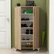 Kenkäkaappi, Huonekalut, Pähkinä, 100% Melamiinipinnoitettu Lastulevy, 72x120x32,5 cm, Useita Hyllyjä, Seinäkiinnitys - Kenkäkaapit - 8681875808155 - 4