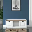 Kenkäkaappi, valkoinen pähkinäpuu, 120 cm leveä, kestävä, tilava - Kenkäkaapit - 8683743395675 - 6