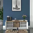 Kenkäkaappi, valkoinen pähkinäpuu, 120 cm leveä, kestävä, tilava - Kenkäkaapit - 8683743395675 - 7