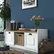 Kenkäkaappi, valkoinen pähkinäpuu, 120 cm leveä, kestävä, tilava - Kenkäkaapit - 8683743395675 - 3