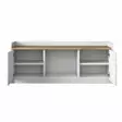 Kenkäkaappi, valkoinen pähkinäpuu, 120 cm leveä, kestävä, tilava - Kenkäkaapit - 8683743395675 - 1